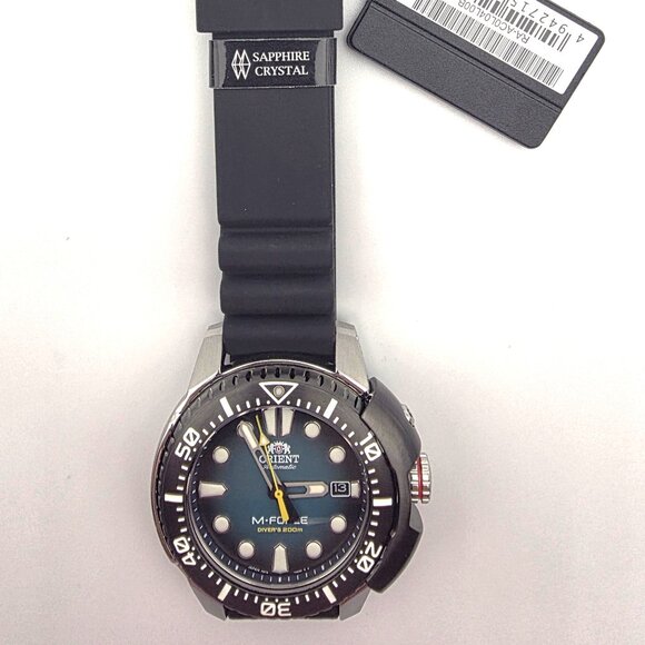 Orient Men's Watch M-Force Automatic Dive Blue Dial Rubber Strap RA-AC0L04L00B - Picture 5 of 5